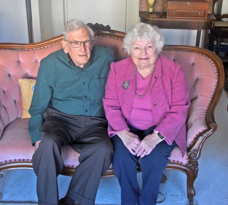Peter and Joan Hood at their home in Urbana